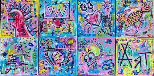 Mes amis by Virginia Valère, Painting for Sale on Select