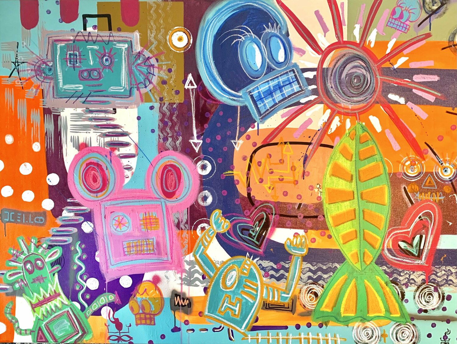 FUTURAMA Virginia Valère Original painting for sale