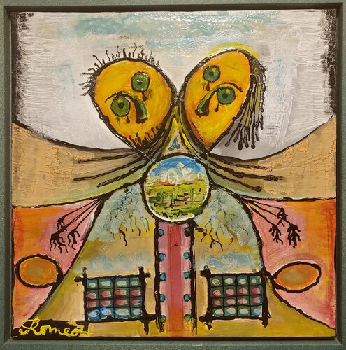 Love, love, love, Acrylic on canvas, 16x16 inch, 40.5x40,5 cm SKU 1076 von Romeo Dobrota, Malerei kaufen auf Select
