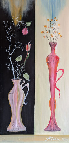 Adam and Eve, oil on canvas, 24x48 inch, 61x122 cm, SKU 3097 von Romeo Dobrota, Malerei kaufen auf Select