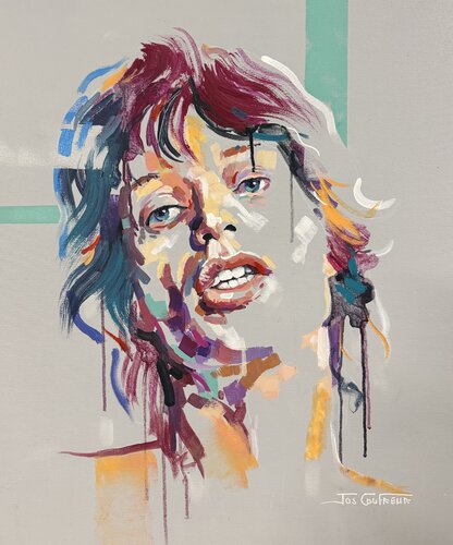 Mick Jagger von Jos Coufreur, Malerei kaufen auf Select