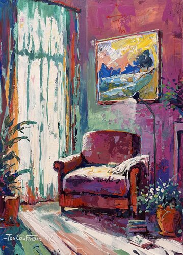 Afternoon Light von Jos Coufreur, Malerei kaufen auf Select