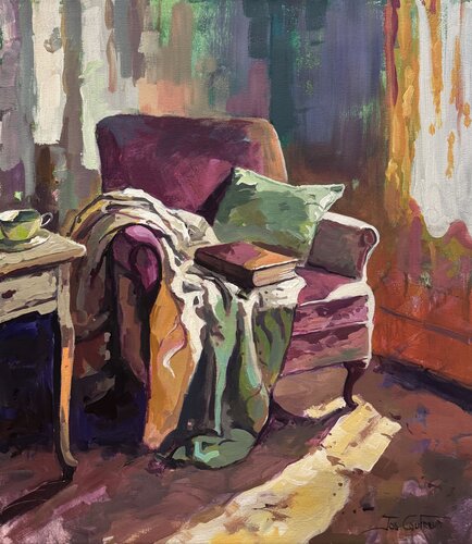 The Reader’s Corner von Jos Coufreur, Malerei kaufen auf Select