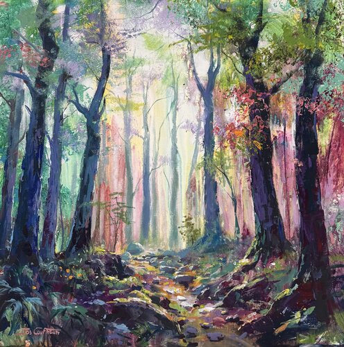Forest Path 5 von Jos Coufreur, Malerei kaufen auf Select
