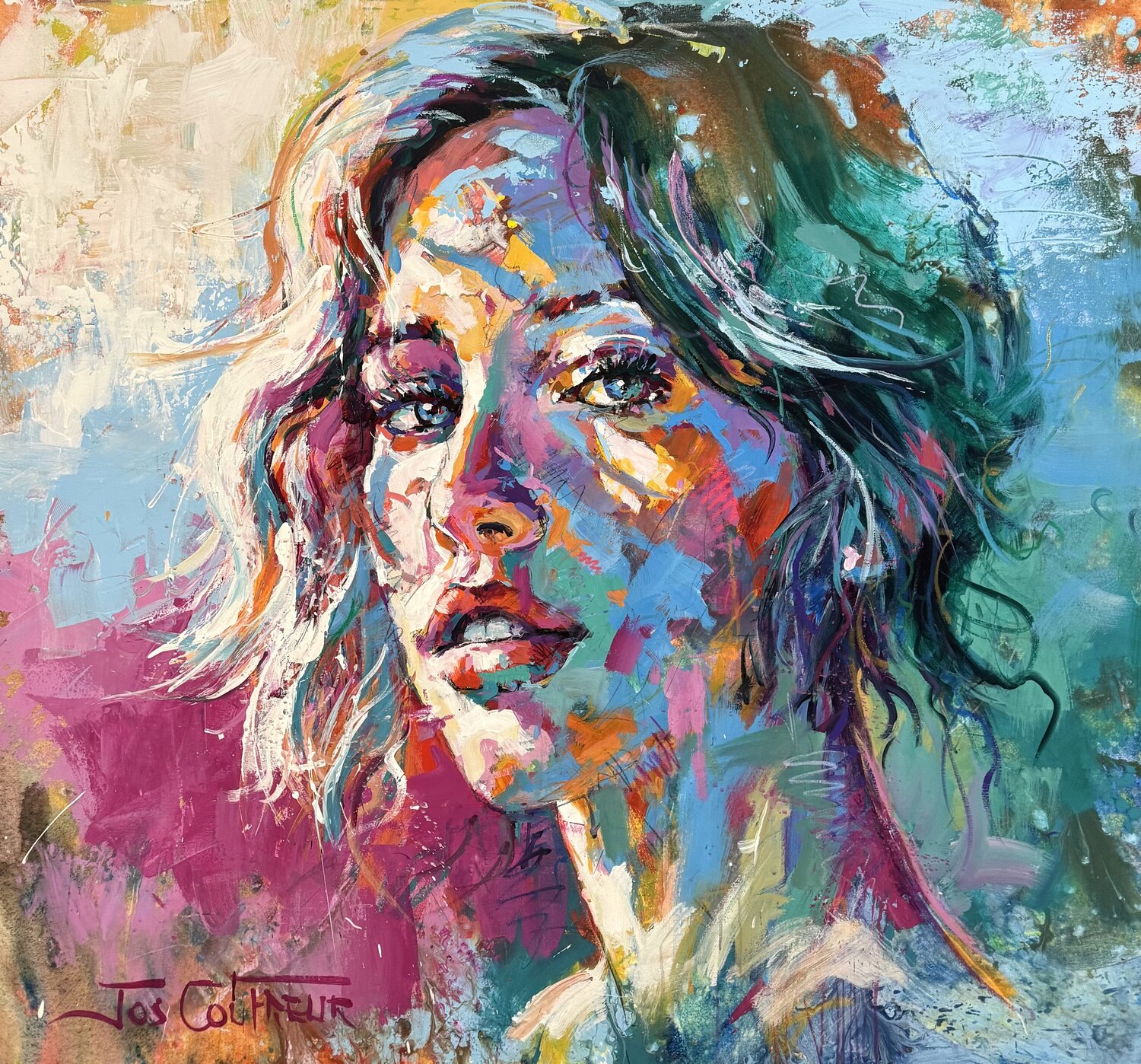 Presence: Soft Intensity Jos Coufreur Originalgemälde zu verkaufen