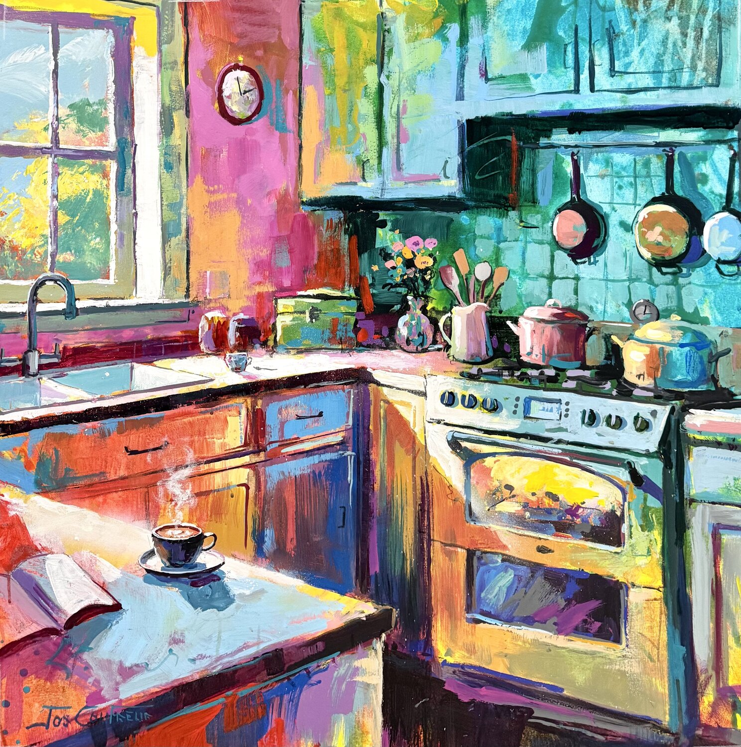 Sunday Roast Jos Coufreur Original painting for sale