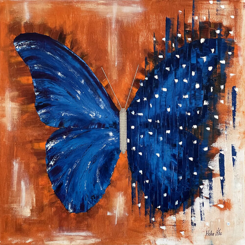 BUTTERFLY MATRIX SHINE by Helen She, Painting for Sale on Select