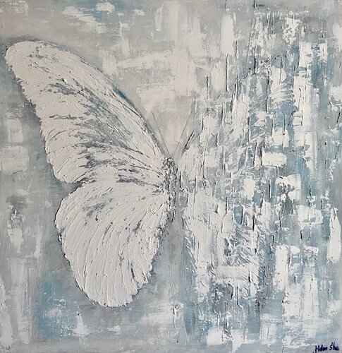 BUTTERFLY MATRIX SCULPTURE by Helen She, Painting for Sale on Select