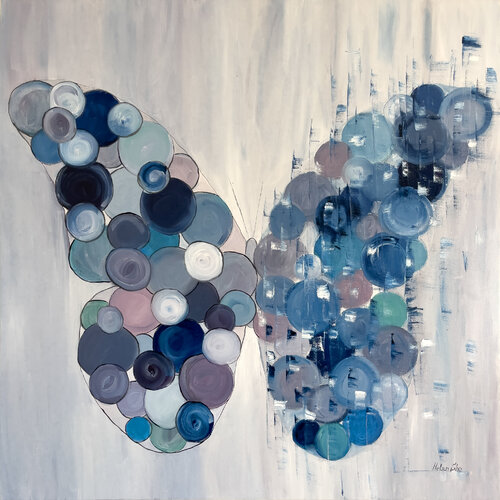 BUTTERFLY MARTIX BUBBLE by Helen She, Painting for Sale on Select