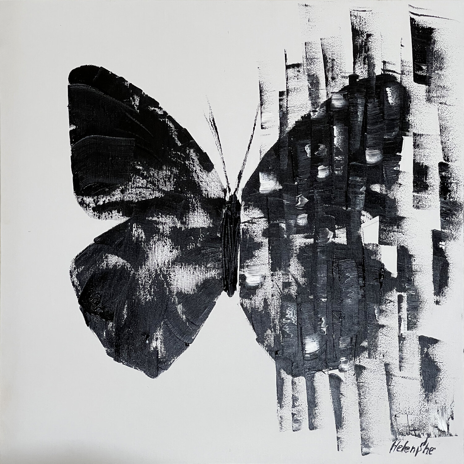 BUTTERFLY MATRIX YANG Helen She Original painting for sale