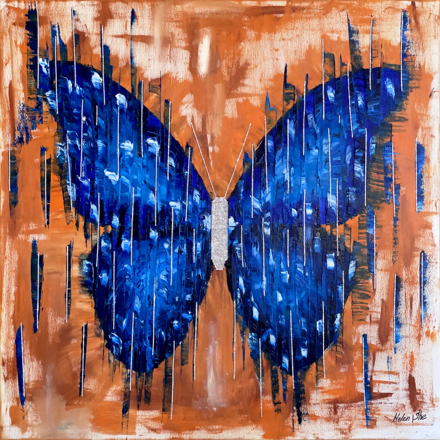 BUTTERFLY MATRIX SHINE Helen She Original painting for sale