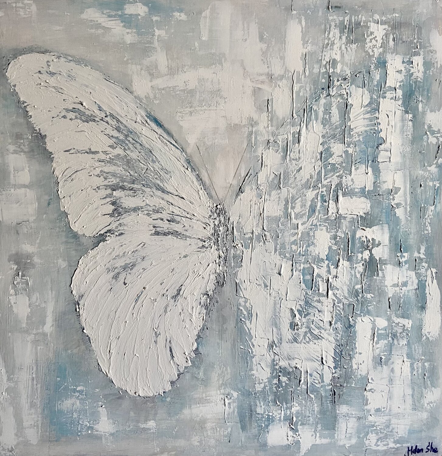 BUTTERFLY MATRIX SCULPTURE Helen She Original painting for sale