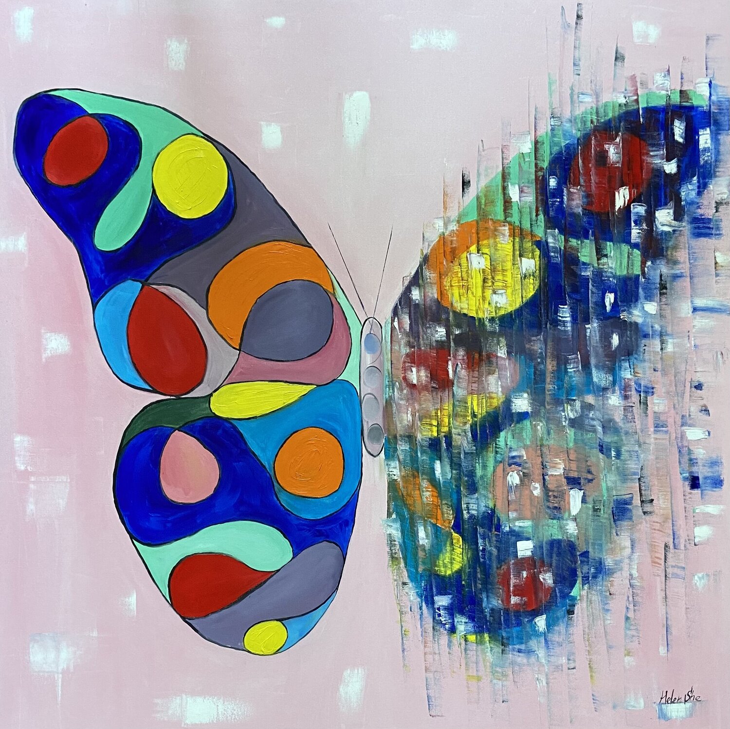 BUTTERFLY MATRIX ARLECCHINO Helen She Original painting for sale