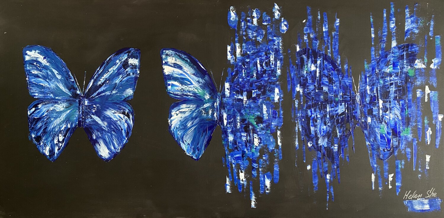 BUTTERFLY MATRIX EXOTIC Helen She Original painting for sale