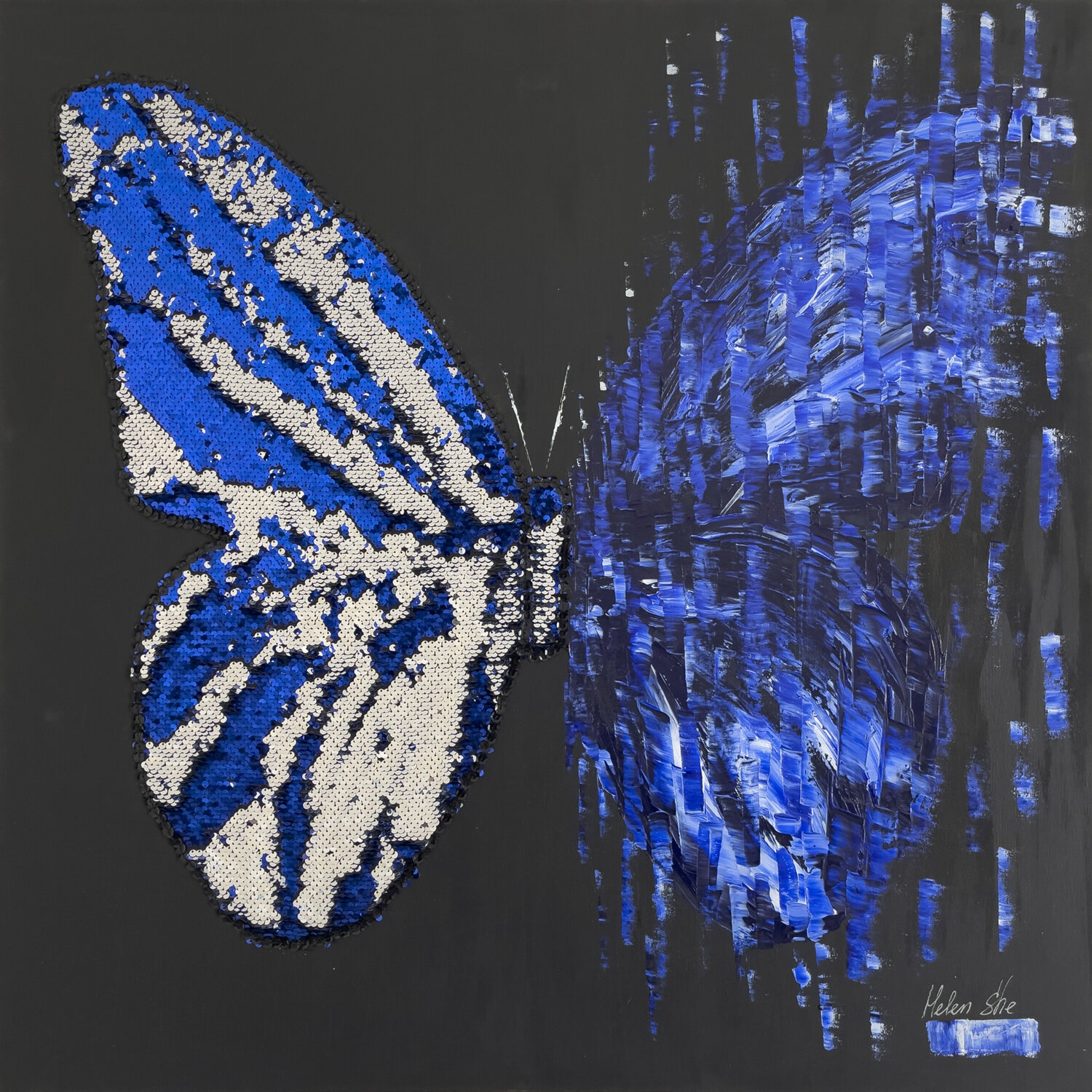 BUTTERFLY MATRIX CHAMELEON Helen She Original painting for sale