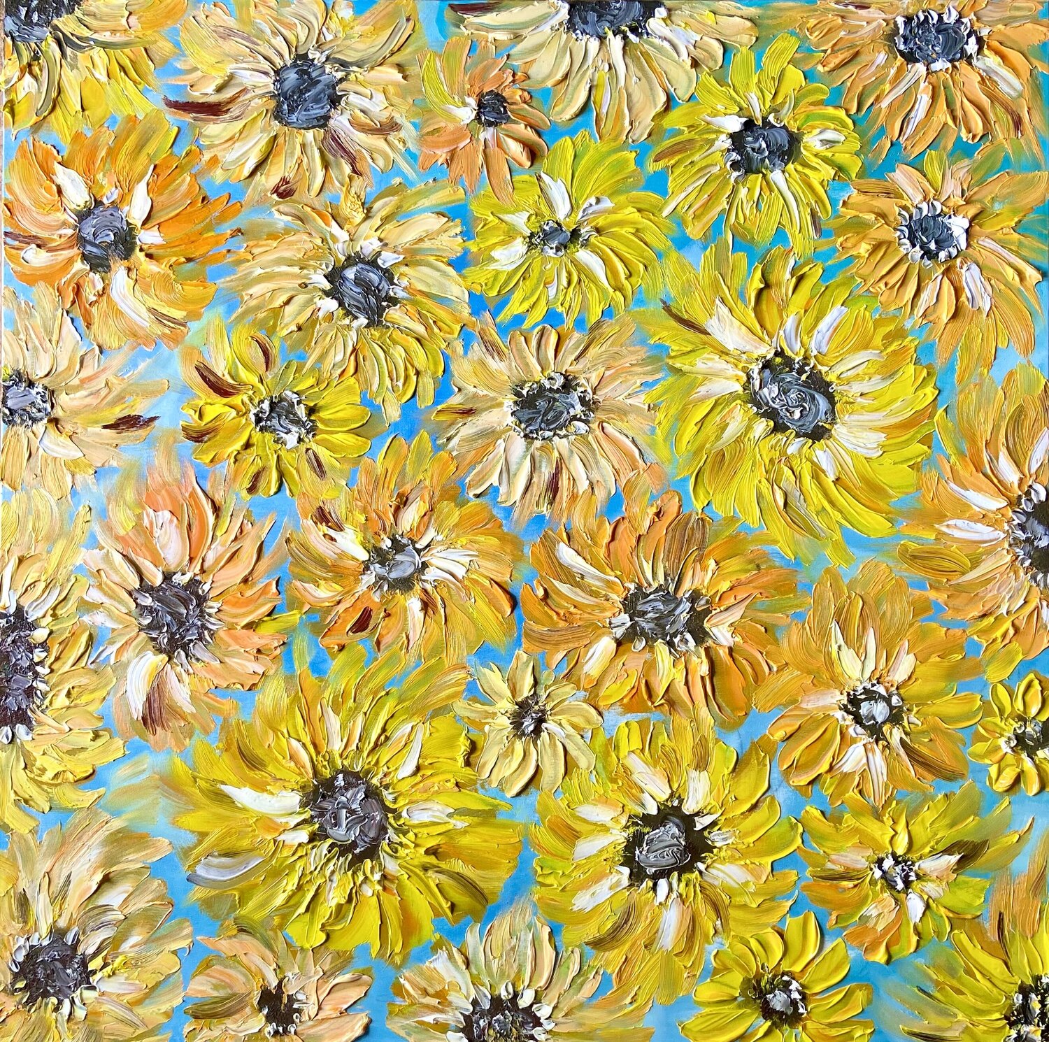 SUNFLOWER Helen She Original painting for sale