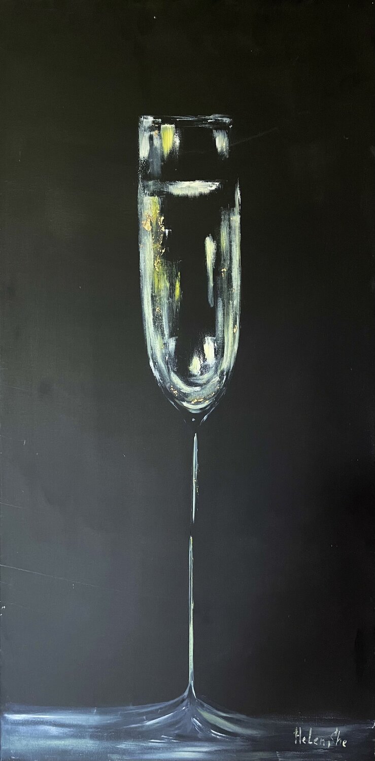 Dom Perignon White Gold Jeroboam Helen She Original painting for sale