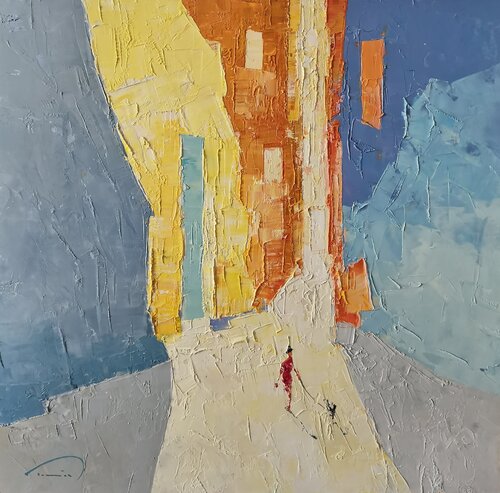 Une fenêtre orange by Tomàs Sunyol, Painting for Sale on Select