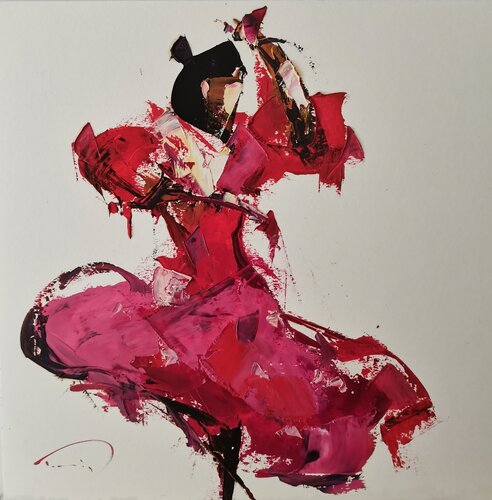 Vestida de rojo by Tomàs Sunyol, Painting for Sale on Select