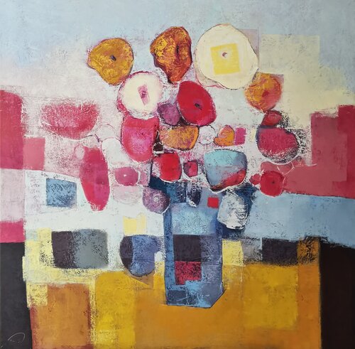 Red grass by Tomàs Sunyol, Painting for Sale on Select