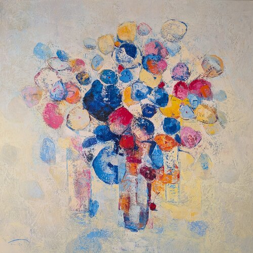 Flors de colors by Tomàs Sunyol, Painting for Sale on Select