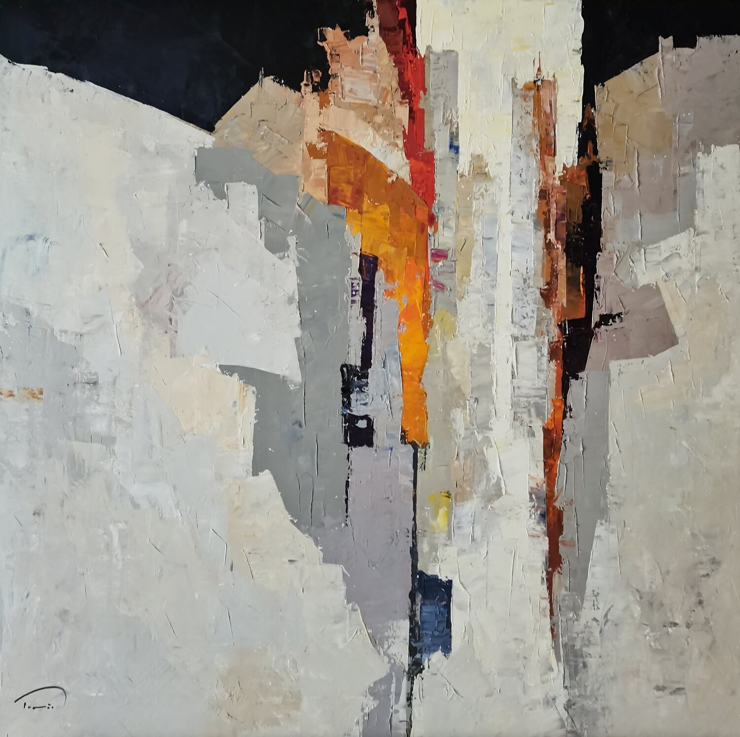 La ciutat abstracta Tomàs Sunyol Original painting for sale
