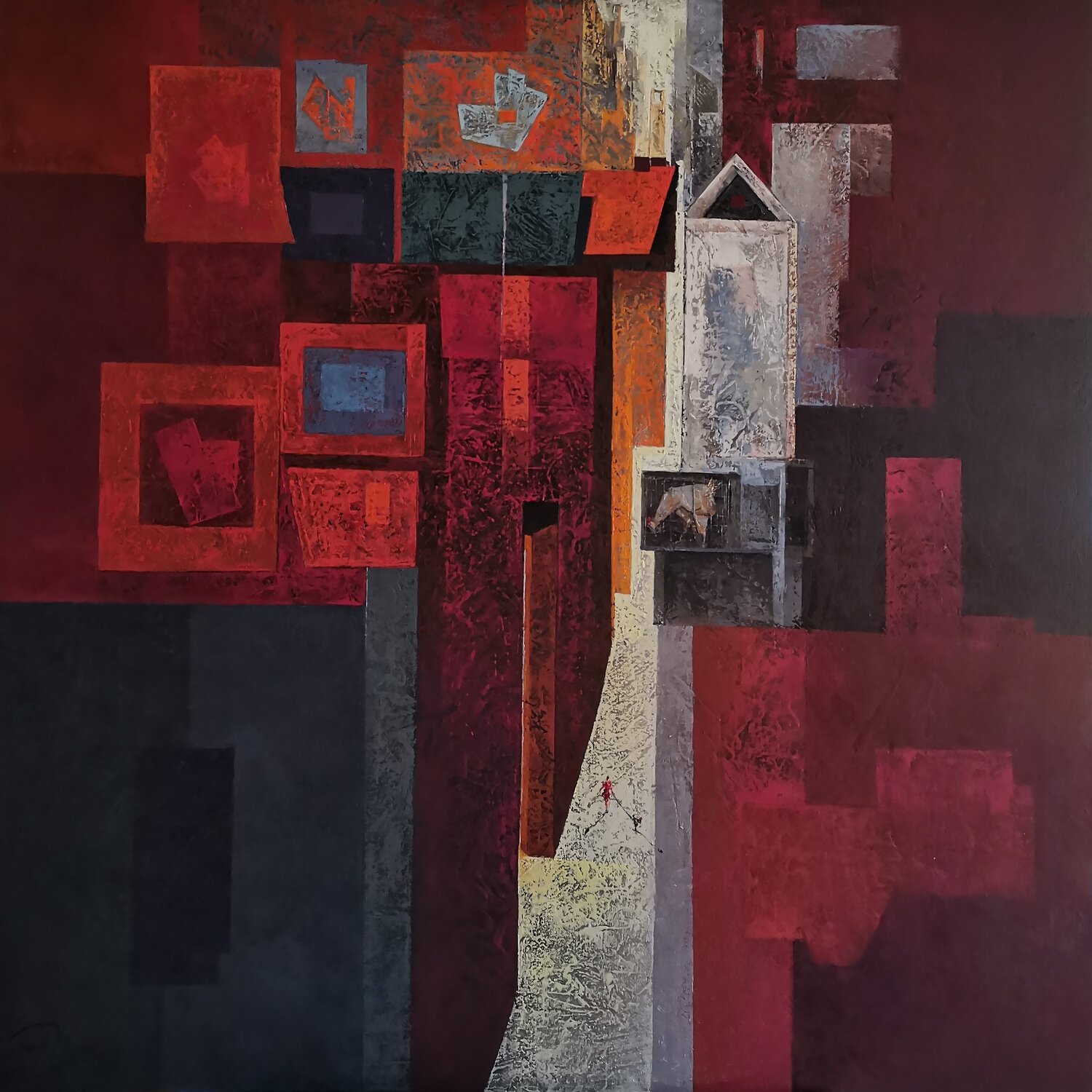 The chicken Tomàs Sunyol Original painting for sale