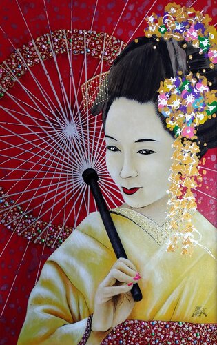Geisha by Toro Tribal, Painting for Sale on Select