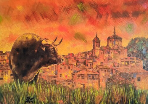 TORO DE ELCHE DE LA SIERRA by Toro Tribal, Painting for Sale on Select