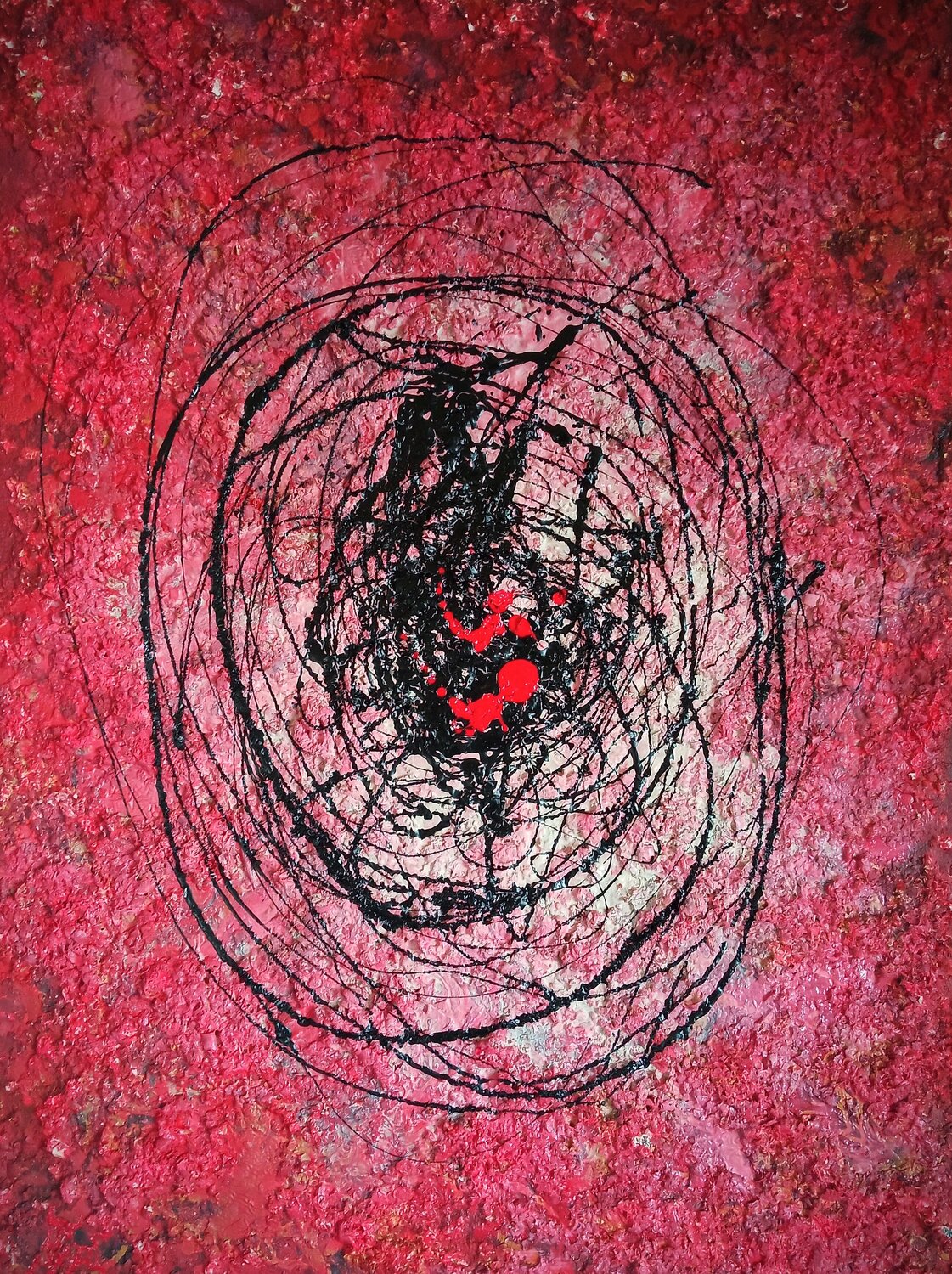 RUEDO CÓSMICO Toro Tribal Original painting for sale