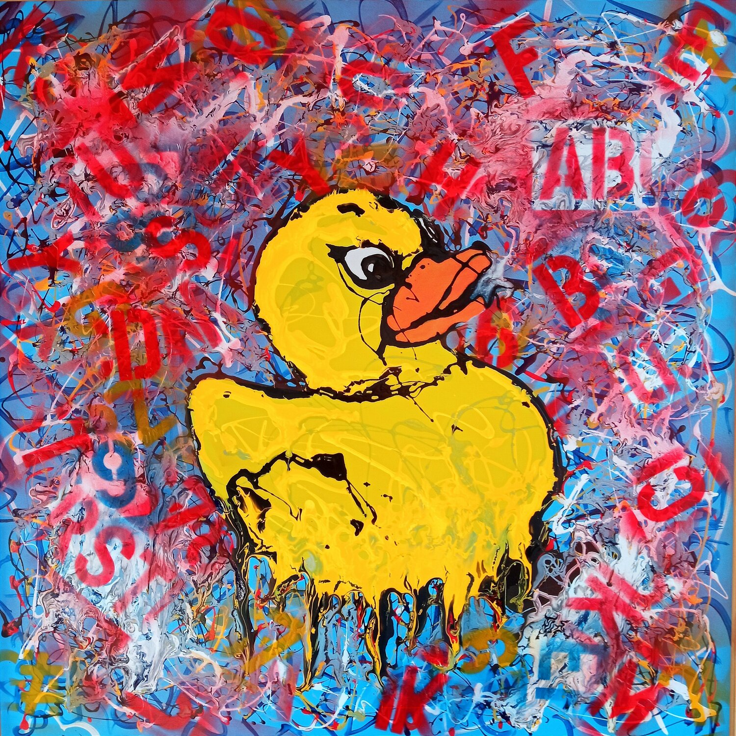 Pato Punk Toro Tribal Original painting for sale