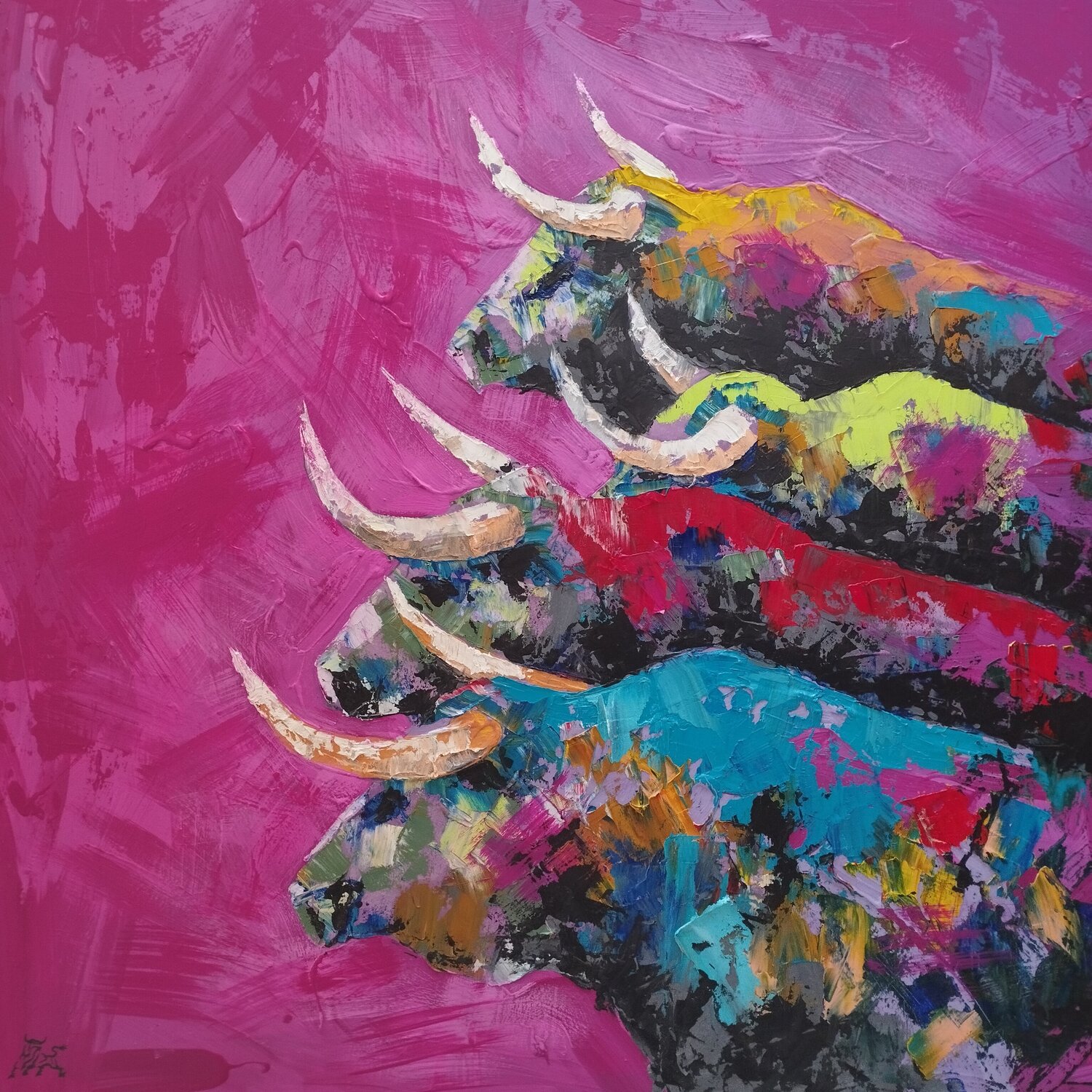 Petra Tauri Toro Tribal Original painting for sale