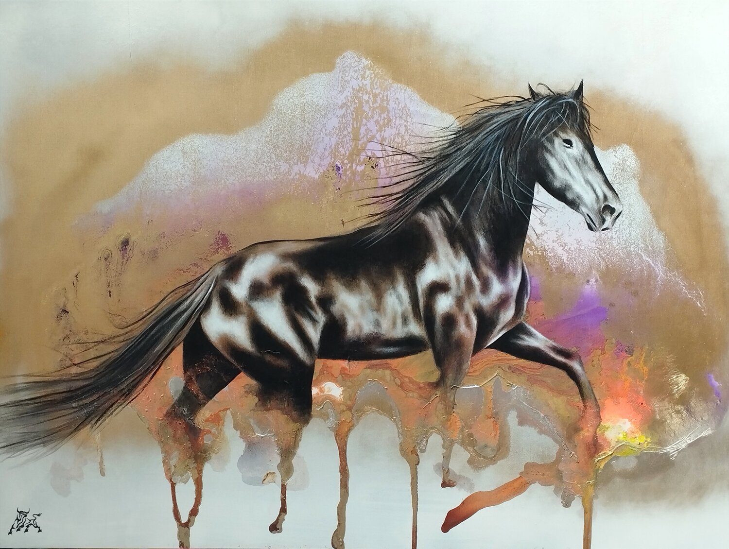 ARIÓN Toro Tribal Original painting for sale