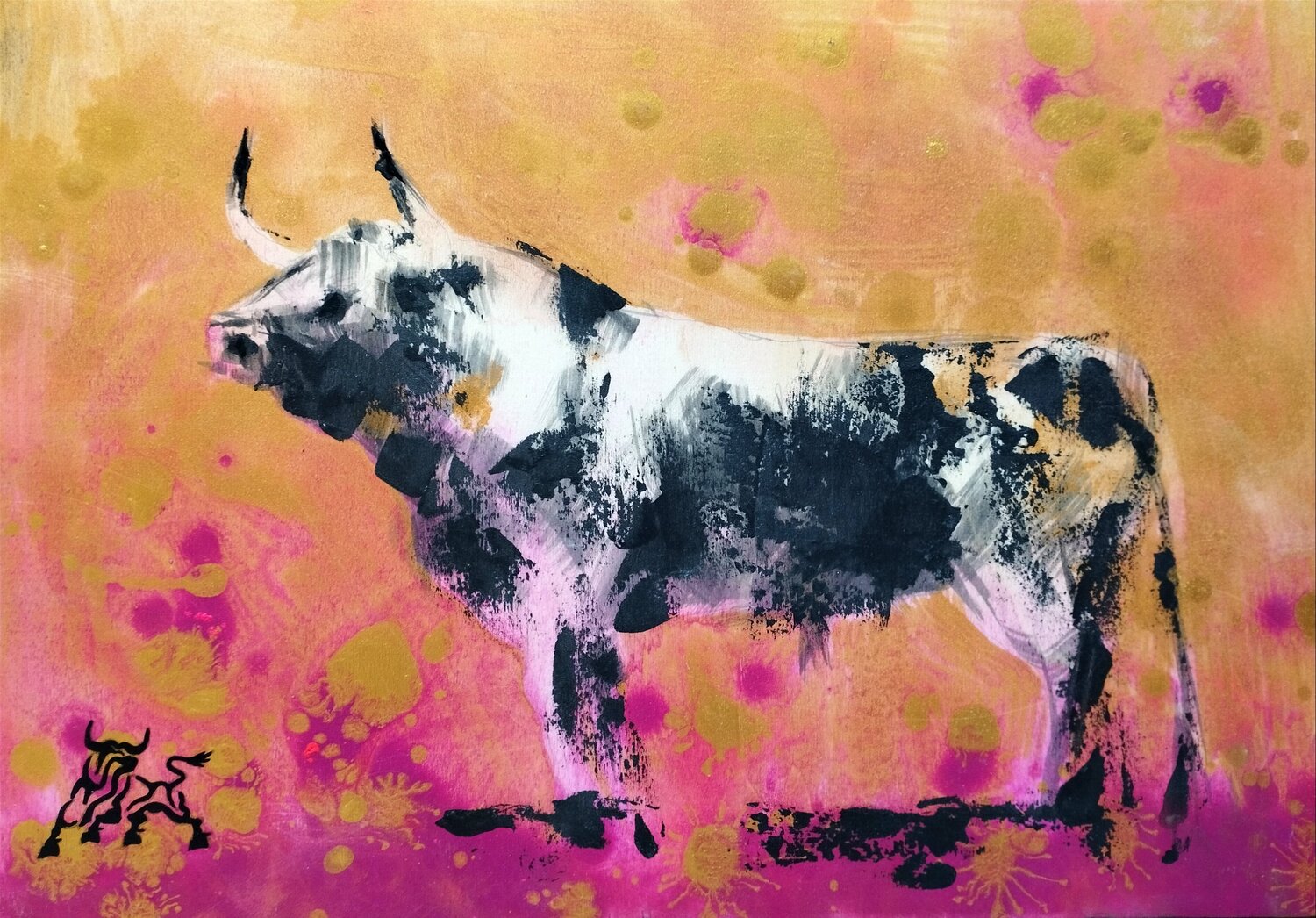 1 - TT - M Toro Tribal Original painting for sale