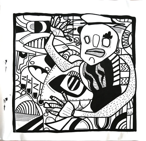 The Sailor said Brandy by Fatin Rahmouni, Painting for Sale on Select