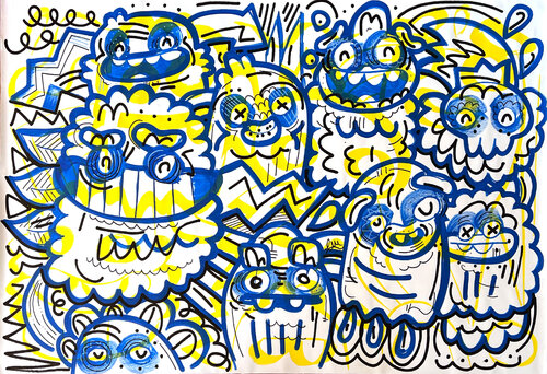 Skip n' dance by Fatin Rahmouni, Painting for Sale on Select