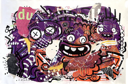Purple Shining by Fatin Rahmouni, Painting for Sale on Select