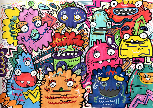 Jelly Baby by Fatin Rahmouni, Painting for Sale on Select