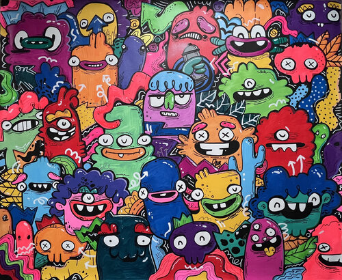 The Wall behind by Fatin Rahmouni, Painting for Sale on Select