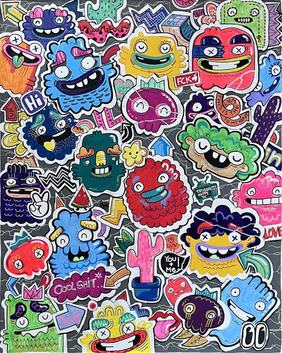 Sticky Love by Fatin Rahmouni, Painting for Sale on Select