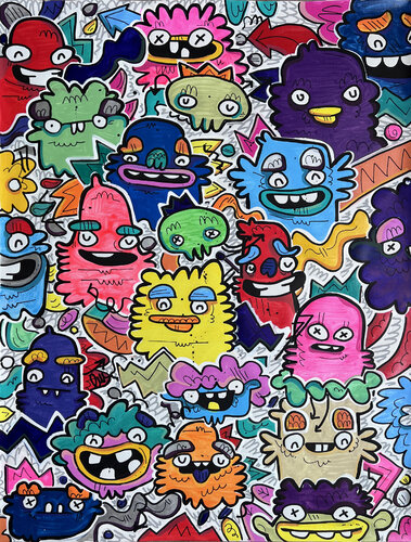 Down the Rabbit Hole by Fatin Rahmouni, Painting for Sale on Select