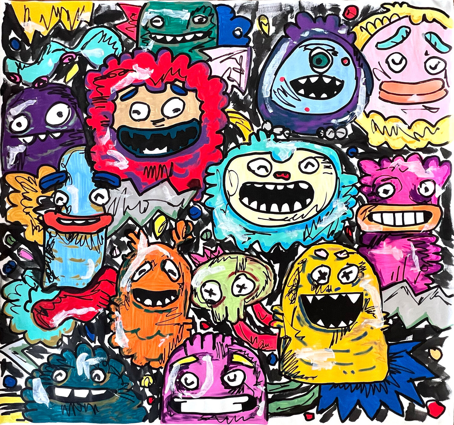 Brain Machine Fatin Rahmouni Original painting for sale