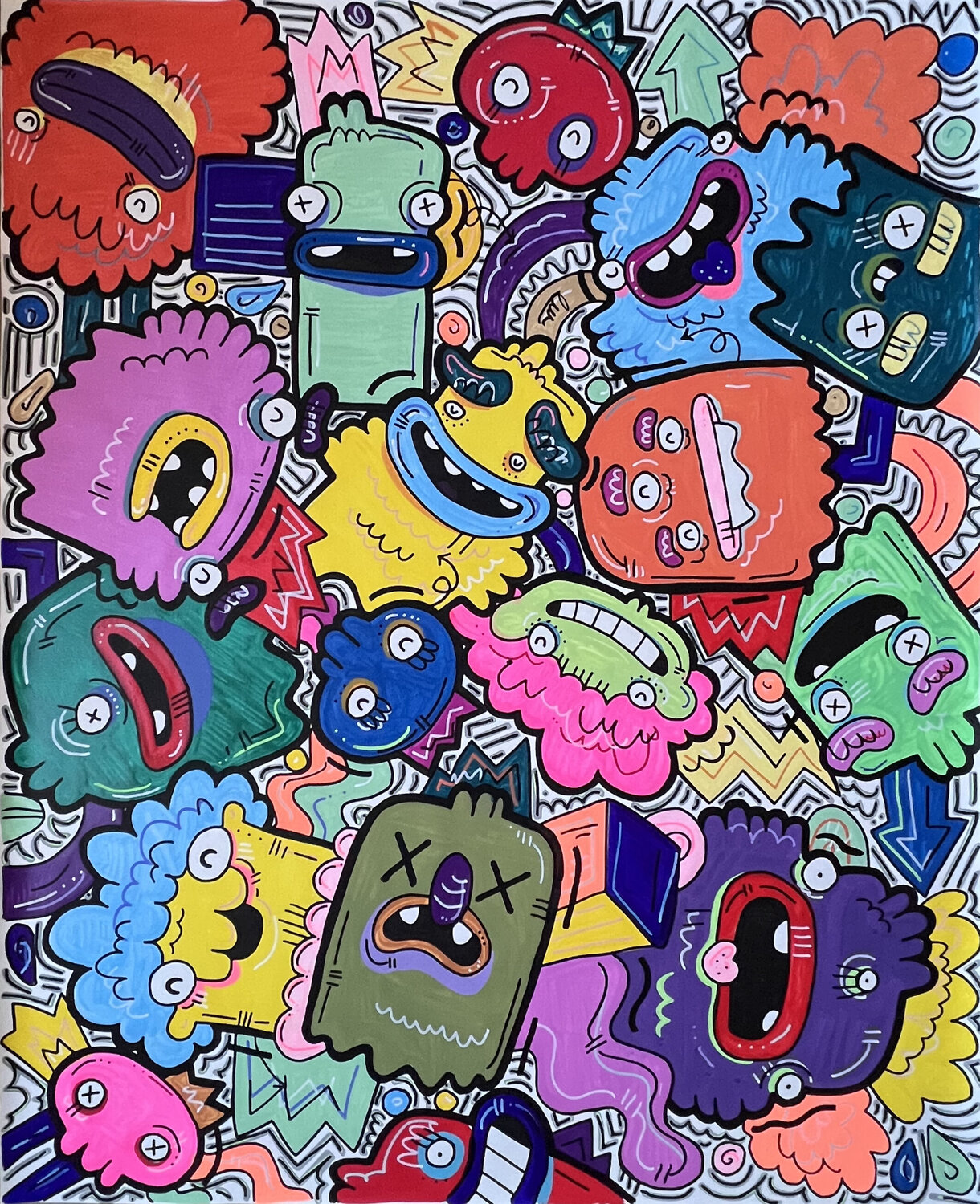 Merry Merry Mind Fatin Rahmouni Original painting for sale