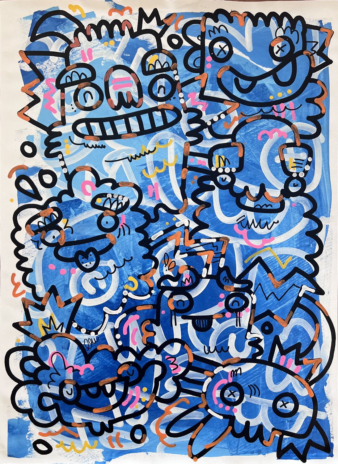 Marple Cluster Fatin Rahmouni Original painting for sale