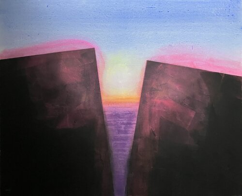 初日出（三） /  first sunrise 3 by Hisato Fukumoto, Painting for Sale on Select
