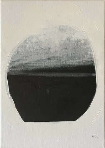 白雲幽石（五）/　White clouds and quiet stone　5 by Hisato Fukumoto, Painting for Sale on Select