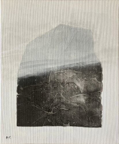 白雲幽石（七）/　White clouds and quiet stone　7 by Hisato Fukumoto, Painting for Sale on Select