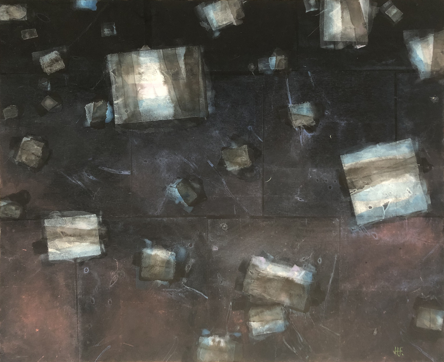 風音（一）　/　wind sound 1 Hisato Fukumoto Original painting for sale
