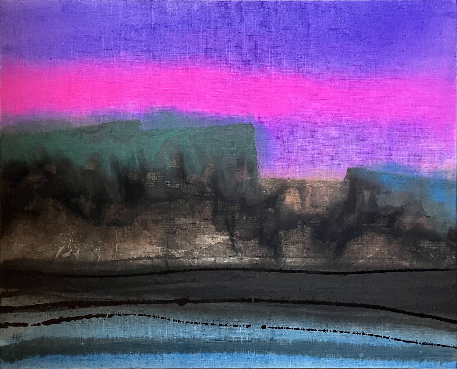 波音（一） /　wave sound 1 Hisato Fukumoto Original painting for sale