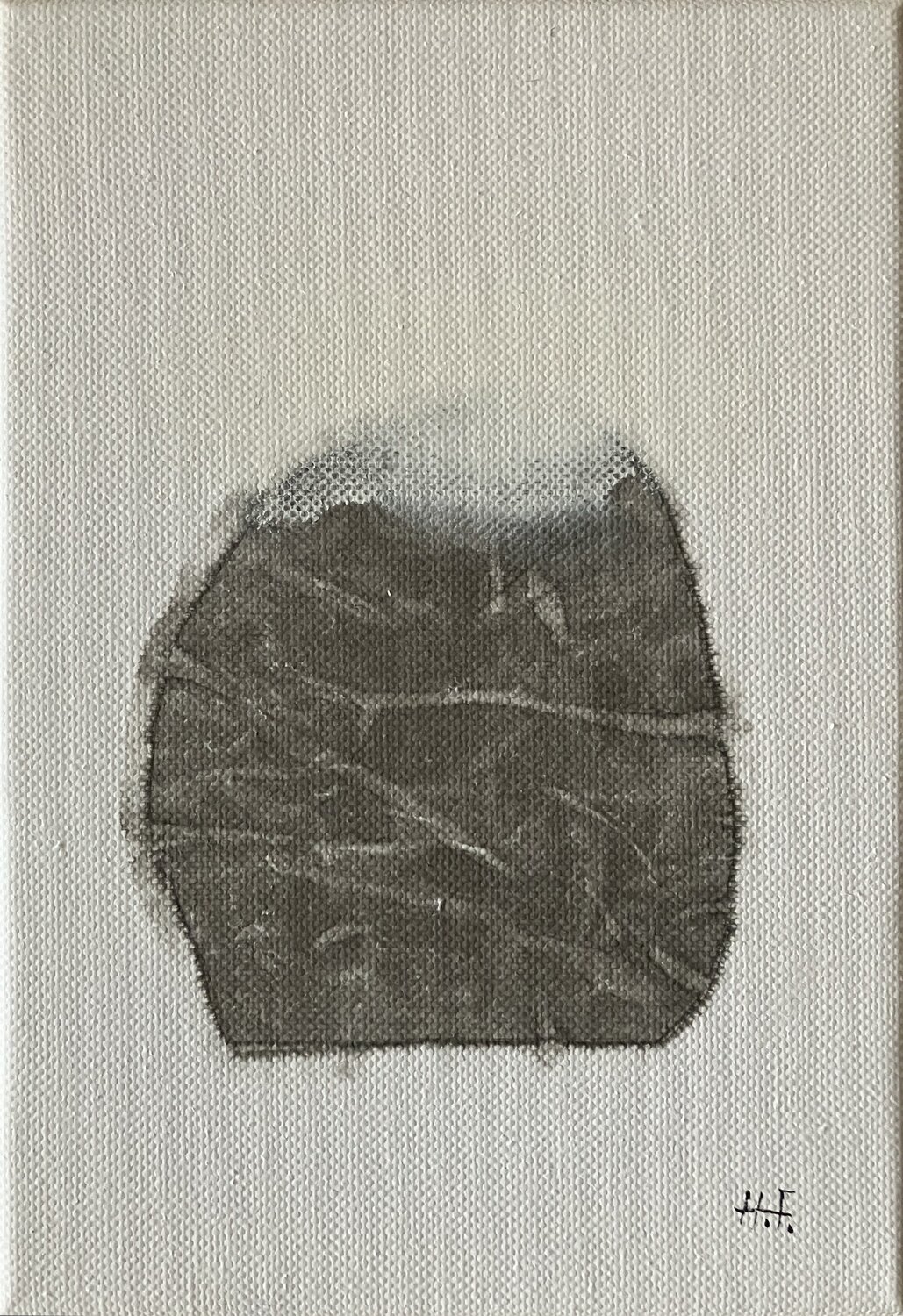 白雲幽石（一）/　White clouds and quiet stone　1 Hisato Fukumoto Original painting for sale